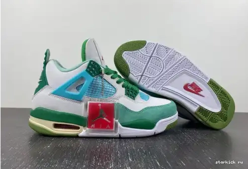 AJ4-KNCW 4 Grass Green Jordan edition) White    (limited Retro AJ4-KNCW SB 0628
